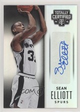 2014-15 Panini Totally Certified Signatures Mirror 14/25 Sean Elliott Auto 2t7