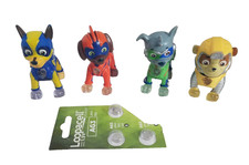 Paw Patrol Mighty Pups Light Up Figures Lot Chase Rocky Rubble Zuma