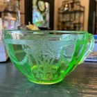 Vintage  Anchor Hocking Cameo Ballerina Uranium Teacup/Coffee