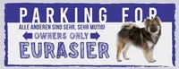 Holzschild 10X27 Cm Parking For Eurasier Deko Geschenk Schild