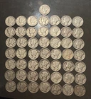 Silver Mercury Dimes 90% Silver Roll of 50 1943