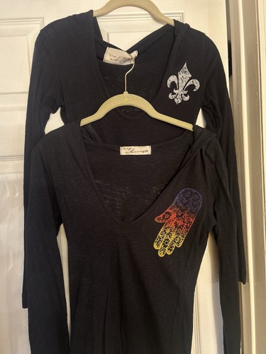 Vintage Havana Hooded Tee With Rhinestone Bundle - Picture 2 of 4