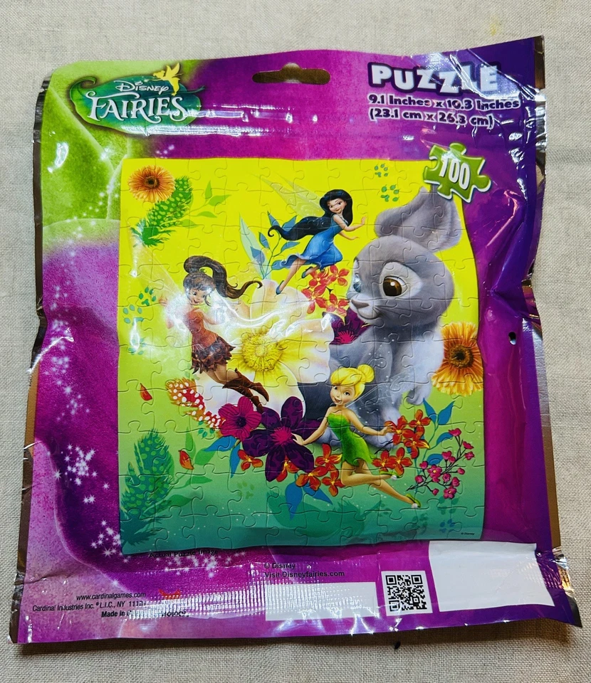 ¡Puzzle de hadas de Disney sobre la marcha! Cardinal 100 Piezas - ¡Nuevo Precintado en Bolsa! Foto 2 de 2