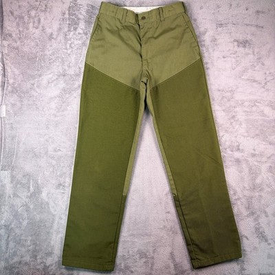 Vintage Rattlers Brand Work Pants Men's 32x33 Green Double Knee Utility Hunting