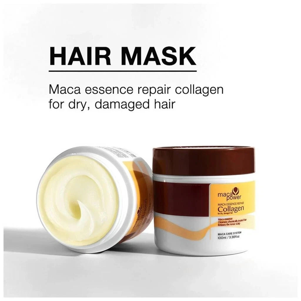 Collagen Maca Essence Repair Hair Treatment 500ml Repair Dry Damaged Treated Hai