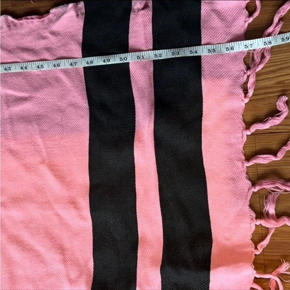 Pink Victoria's Secret Love Hot Pink Logo Classic Fringe Throw Blanket Y2k - Image 3 of 4
