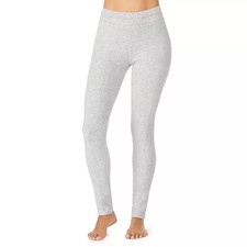 Cuddl Duds Fleecewear Women's Leggings Grey Heather NWT B3