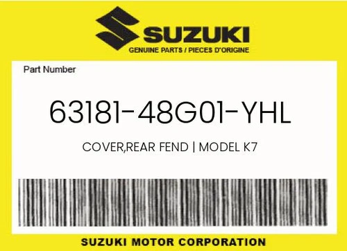COVER,RR FENDER
