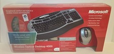  NEW Microsoft Advanced Ergonomic Laser Desktop 4000 Wireless Keyboard  Mouse