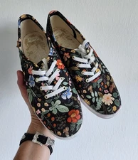 Keds Rifle Paper Co. Women's Strawberry Fields Floral Shoes Sneakers Sz 8.5