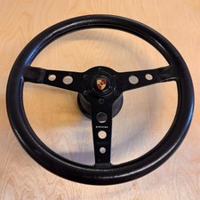 Vintage 370mm Momo Prototipo Flat Spoke Steering Wheel W Porsche 911 Hub 912 Vintage 370mm Momo Prototipo Flat Spoke Steering Wheel W Porsche 911 Hub 912