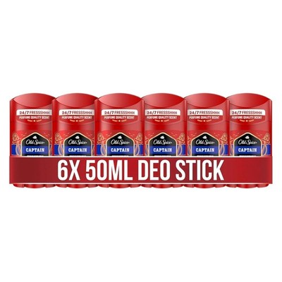 Old Spice Captain Deostick für Männer, 6x50ml , 24/7 300 ml (1er Pack) 