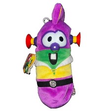 Vtg 90s Veggie Tales GUND Larry Boy 10  Superhero Suction Cup Ears 1996 Plush