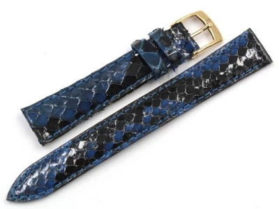 Bracelet Montre Cinturino en Cuir Serpent Bleu 14/12 mm Femme Accessoire - Photo 1/4