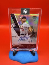 2018 Finest Jack Flaherty on Card Auto RC Rookie #FA-JF Cardinals. rookie card picture