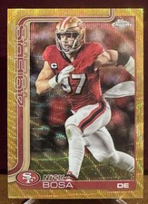 2025 Topps Chrome Nick Bosa GOLD Wave 1/50 #264 San Francisco 49ers 1st on Print