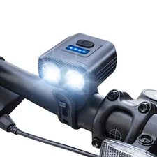 Bicycle Front Lamp High Beam Low Beam Bike Handlebar Flashlight USB Charging MTB