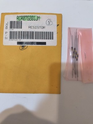 RCR07G201JM Resistors 200 Ohm 1/4W 5% MIL-PRF-39008 Pack of 8 NOS w/ ASKAR Docs