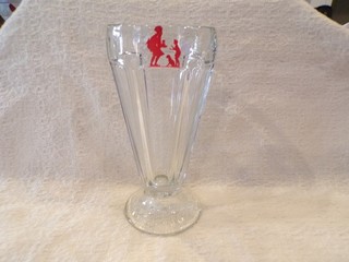 Old 7" HOJO Howard Johnson's Restaurant Advertising Ice Cream Milkshake Glass