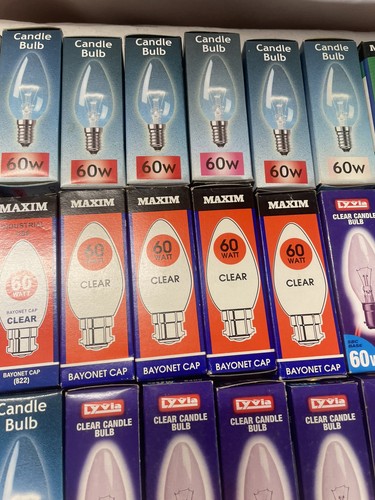 light bulbs Candle Bulbs Various wattage Bayonets And Screw B22,B15,E27,E14 - Picture 3 of 9