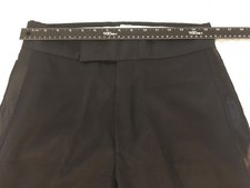 Mens Satin Black Polyester 30.5 X 31 Formal Dance Dress Tuxedo Pants Slacks