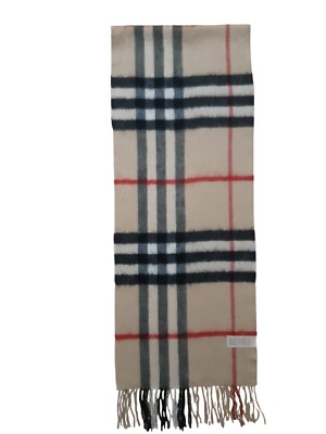 Burberry Cashmere Light Beige Nova Check Scarf