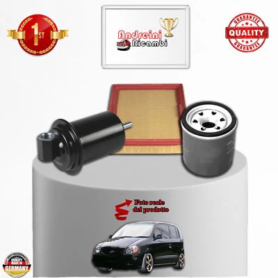 Set Entretien 3 Filtres Hyundai Atos 1.1i 12V 43KW à Partir De 2003->2005 - Photo 1/2