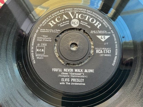 ELVIS PRESLEY 7" Records x3 You'll Never Walk Alone Big Boss Man Love Machine - Picture 3 of 13