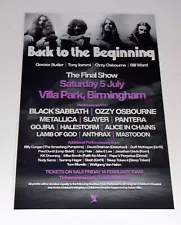 Black Sabbath Ozzy Osbourne Promo Back to the Beginning 2025 Poster 19"x13"
