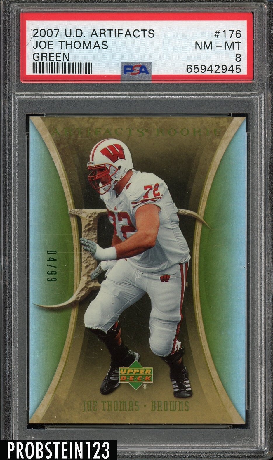 Joe Thomas Upper Deck Artifacts #176 Green