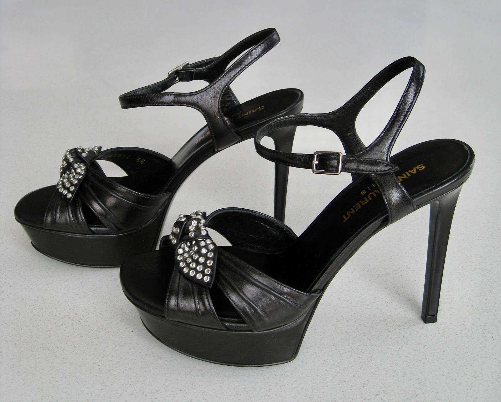 SANDALI TACCHI DONNA SAINT LAURENT PARIS. TAGLIA 35 US 5 $1095