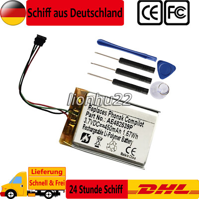 Akku Für Phonak ComPilot / ComPilot II Hearing Aid Streamer - AE482539P/IP482539