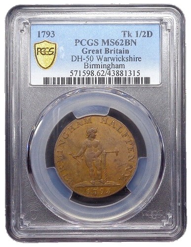 Jamaica 1/2 Penny PCGS Cert. 9-11-01 Twin Towers WTC Ground Zero