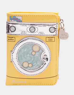 Betsey Johnson Kitsch Spin Me Bi-Fold Yellow Wallet BJ34665M New Sealed