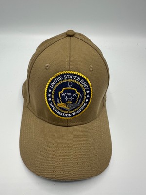 United States Navy Logo The Corps Beige Fitted Baseball Cap Hat Size L/XL