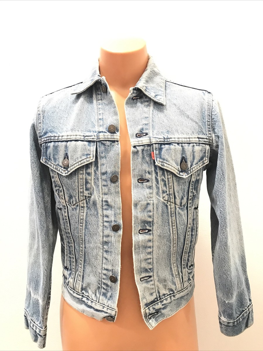 Vintage 80's Levi's 70586 Men's Trucker Denim Jacket Large | eBay