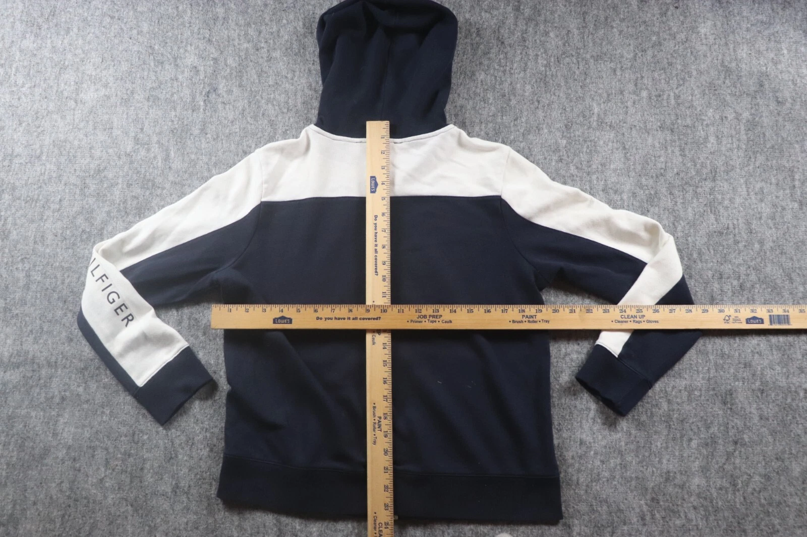 VETEMENTS Tommy Hilfiger maglione donna grande nero cappuccio manica lunga zip tasche