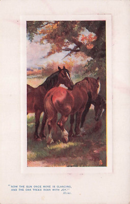 Postcard Vin (1) ''Now the Sun Once More is Glancing/Heine #9722 UP (#680)