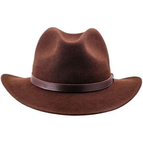 Sterkowski REDWOOD Wool Felt Fedora Hat Wide Brim Elegant Retro Manly Cowboy - Picture 14 of 25