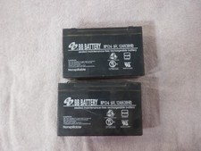 x2 Not Tested BB BATTERY BP12-6, 6V 12AH 20HR Rechargeable Battery