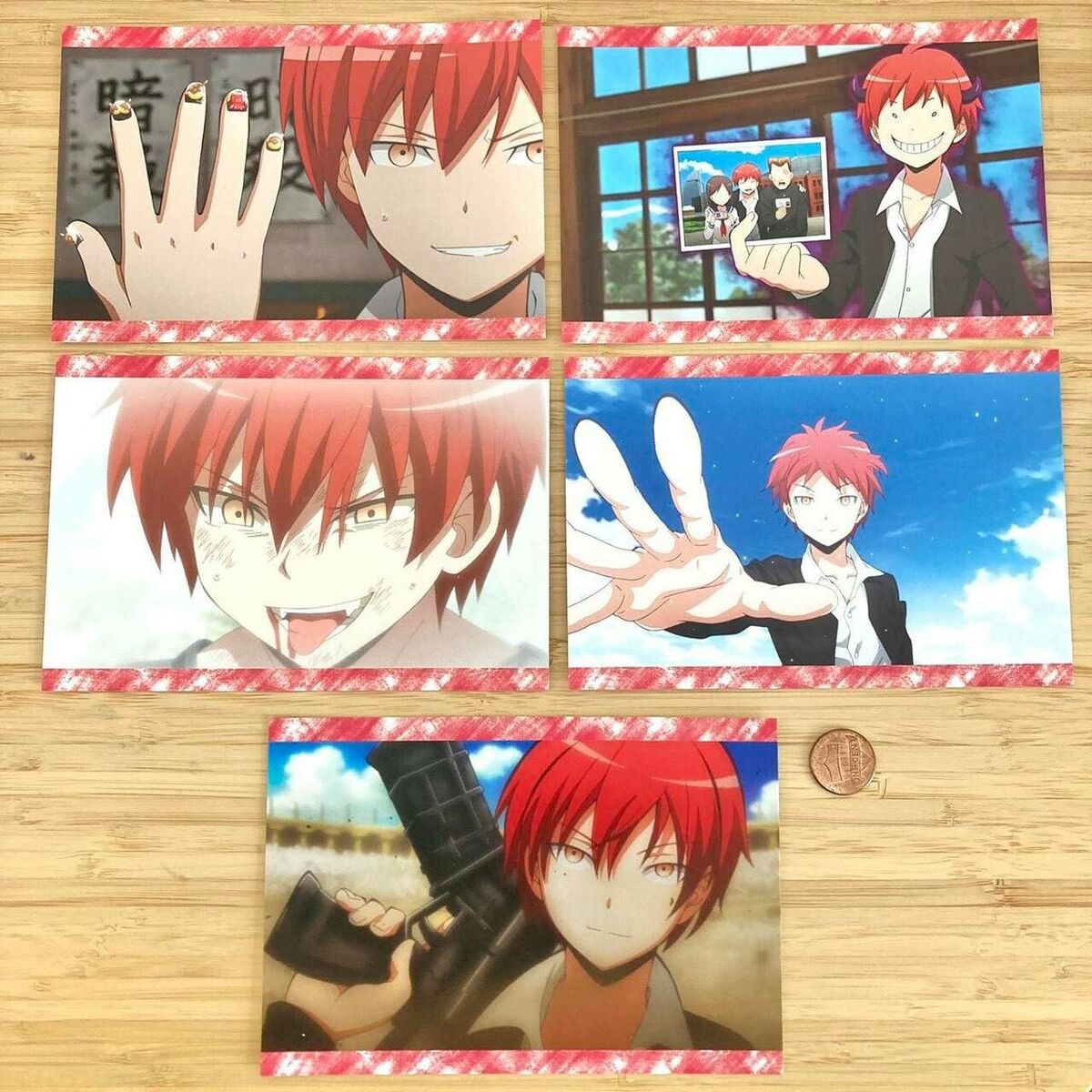 Rare assassination classroom limited ed photo textured prints NEW