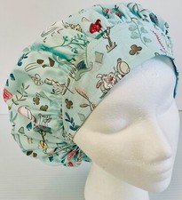 Alice Wonderland Print Scrub Hat Small Bouffant Medical Surgery Hat