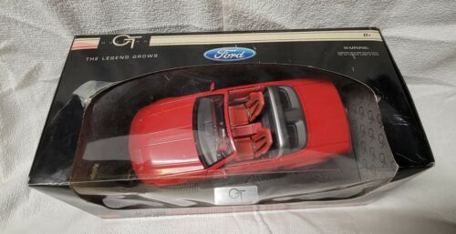 Red Ford Mustang GT Custom Pony Convertible Die-Cast 1:18 Beanstalk Group NOS - Picture 2 of 4