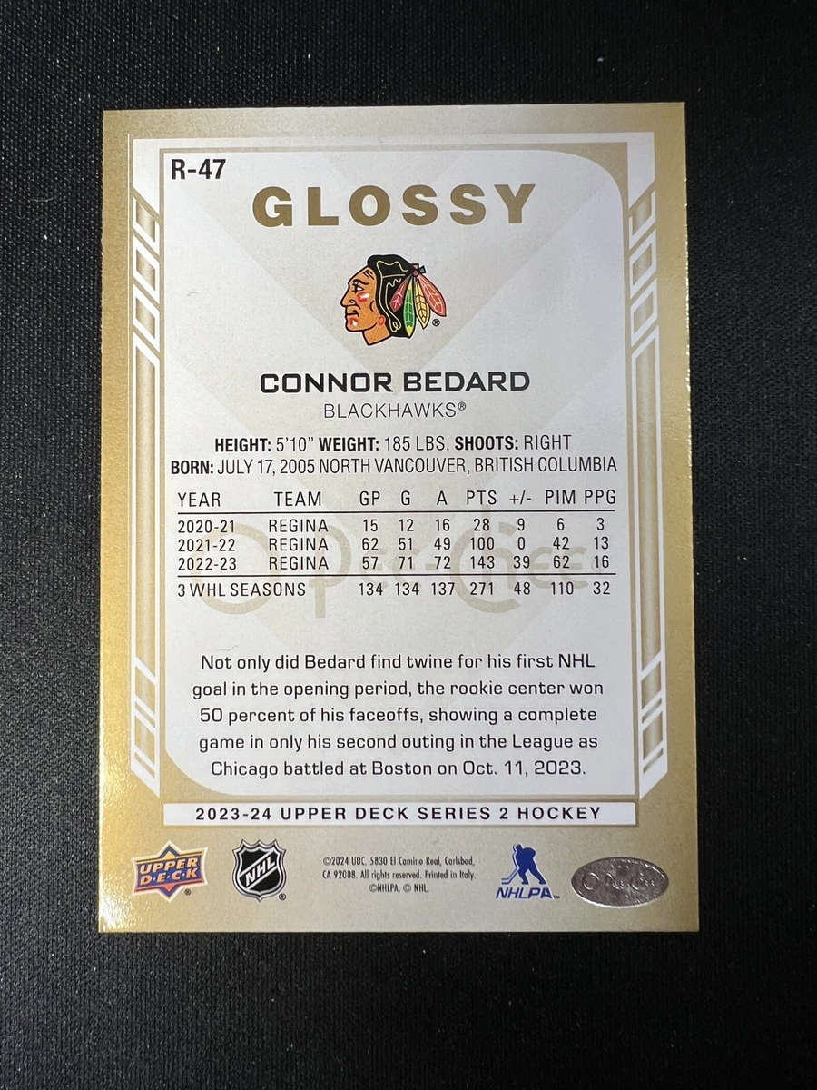 2023-24 Upper Deck Series 2 O-Pee-Chee Gold Glossy Connor Bedard #R-47 Rookie RC 2023-24 Upper Deck Series 2 O-Pee-Chee Gold Glossy Connor Bedard #R-47 Rookie RC