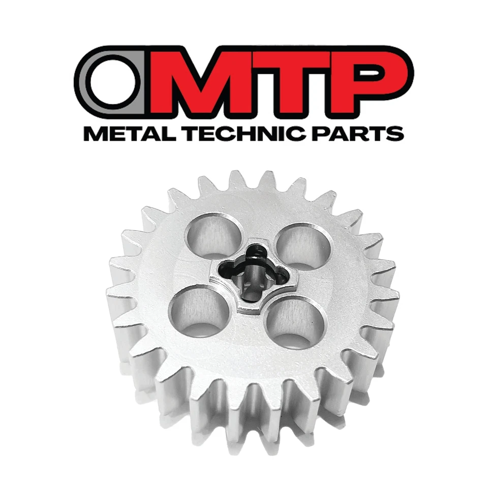 METAL TECHNIC PARTS Metall 24T Zahnrad kompatibel mit Lego Technic wie 3648 / 24505