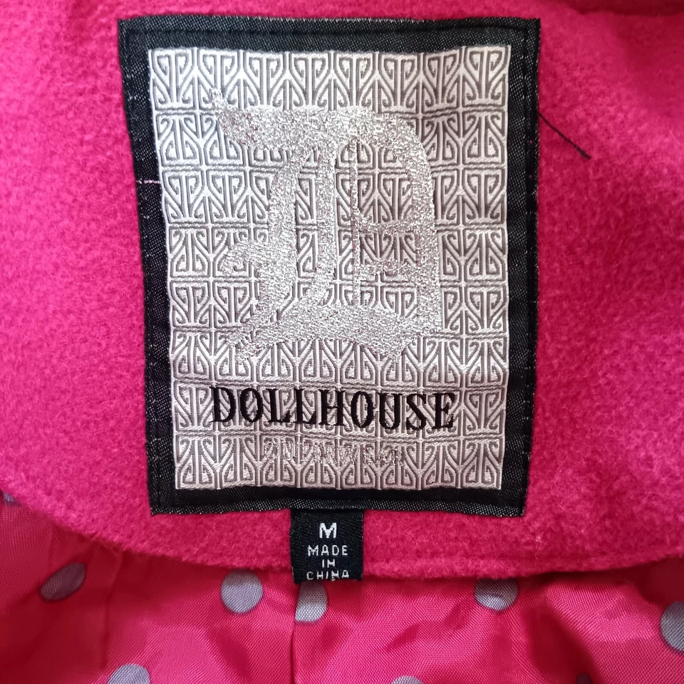 Барби розовый горошек пальто милый девчонка полкадот с подкладкой куртка кокетка Barbiecore - Изображение 4 из 4