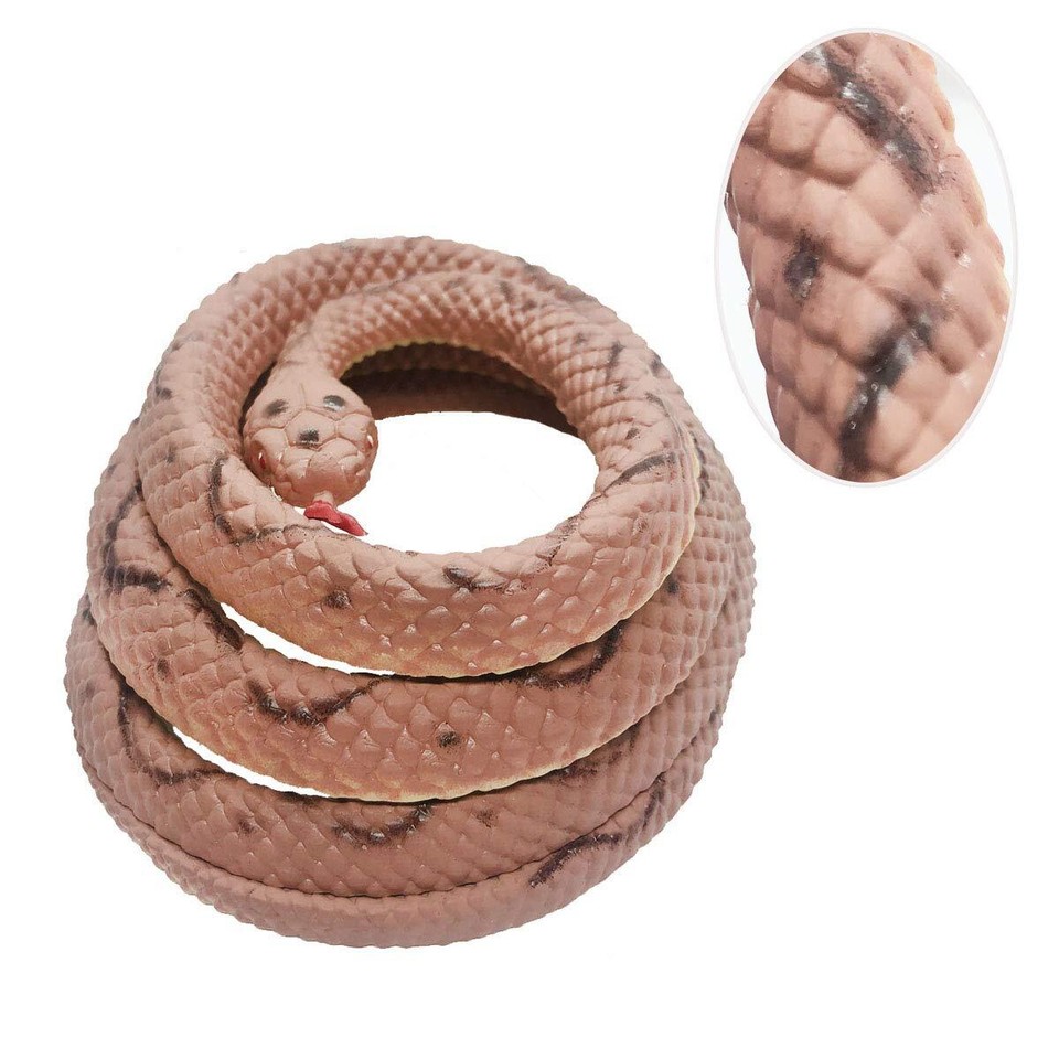 53 Inch Color Long Rubber Snake Toys Fake Snakes Party Bag Filler