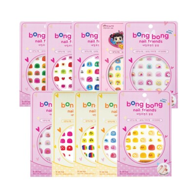 [Bong Bong Friends] Bong Bong Nail Stickers for Kids 1 sheet (30 ...