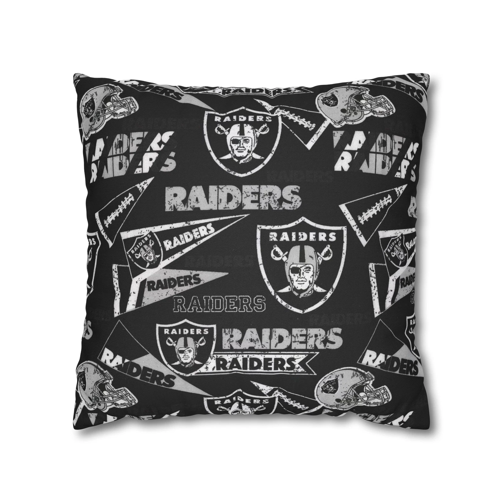 Las Vegas Raiders Spun Square Throw Pillow