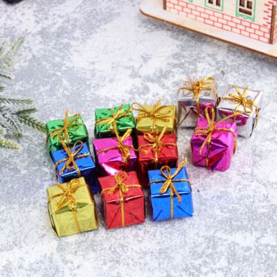 60 Pcs Mini Geschenkboxen Deko Anhänger Päckchen Weihnachtsbaum Geschenke